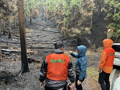 令和8年岩手県大槌町の林野火災 SeRV先遣隊の活動のサムネイル画像