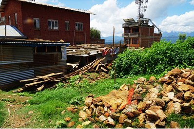 2015年7月撮影 カレラトック村付近の被災の様子