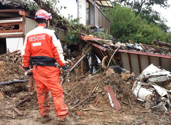 東日本大震災での救助活動（2011年3月） 写真